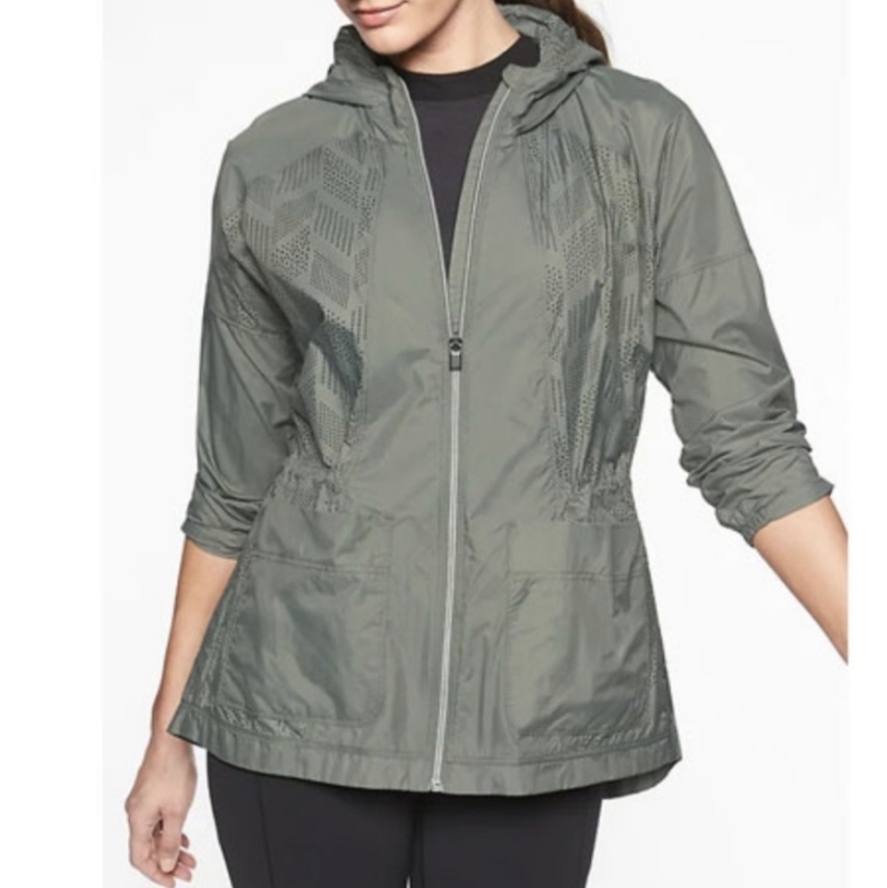 Athleta khaki color lightweight and airy jacket